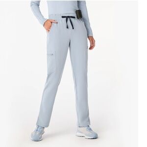 Figs Dusty Blue Women's High Waisted Dowa scrubs pants